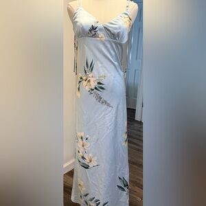 Hello Molly Floral Satin Maxi Slip Dress – XS